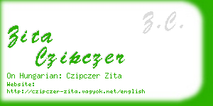 zita czipczer business card